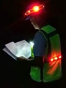 Chaleco Amarillo de Seguridad Fluorescente de 11 ledes Blancos Rojos Deluxe