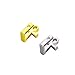 Hip Hop Cross Single Tooth Grillz - 18K Gold Plated & Silver Egyptian Symbol Dental Cap, for Men Women Fashion Jewelry