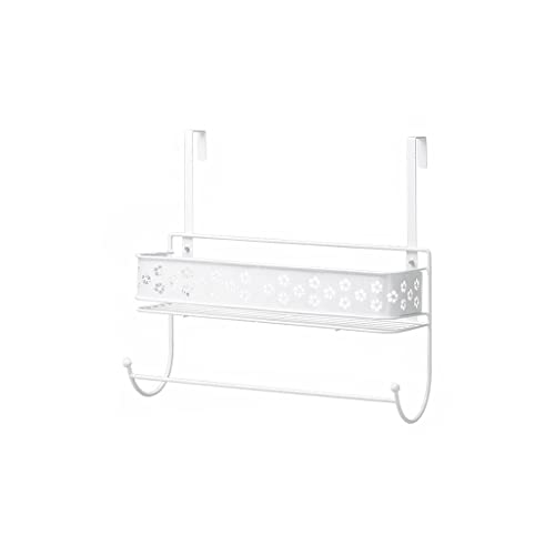 Cestas con gancho detrás de la puerta XMING, estantes de almacenamiento para baño sin perforar 2