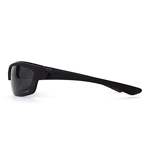 DOCKERS Men's Blake Sunglasses Polarized Wrap, Black, 57mm3