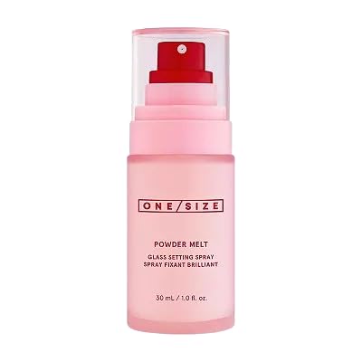 ONE/SIZE Powder Melt Glass Setting Spray, 1 fl oz (30 mL) – Lightweight Makeup Setting Spray with Dewy, Glossy Finish, Fine Mist Face Spray for Long-Lasting Makeup Wear, Travel Size