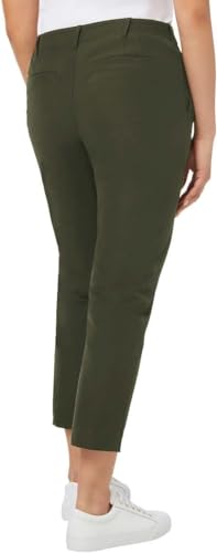 KIRKLAND Signature Women's 4-Way Stretch Ankle Travel Pants (US, Numeric, 6, Regular, Regular, Green)