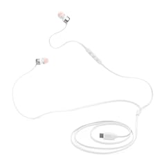 JBL Tune 310 C Auricolari In-Ear ad Alta Risoluzione Audio, con Cavo Piatto Antigroviglio, Comando a 3 Tasti Bassi Profondi, JBL Pure Bass, Bianco