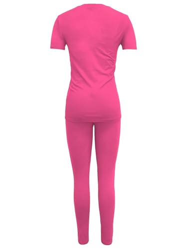 Image of TOPONSKY Womens 2 Piece Sports Outfit Tracksuit Shirt Shorts Jogger Bodycon Sets