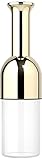 eto wine decanter in gold: mirror finish