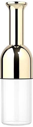 eto wine decanter in gold: mirror finish