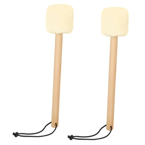 Baquetas GALPADA de 2 piezas para bombo, con mango de madera y cabeza acolchada, agarre cómodo, para diversos estilos musicales y práctica confiable