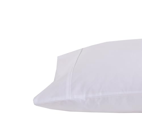 Image of Maspar Slumber 100% Cotton Bed Sheet Set, Bed Sheet (275 x 275 cm) with Two Pillow Covers(50 x 75 cm), King, White