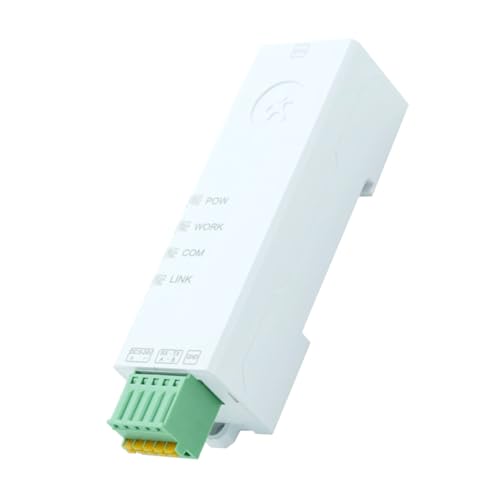 TOBEOME Convertidor RS485 A Ethernet Servidor Serial de Tamaño Pequeño -DR134 Compatible con para UDP/HTTP/DHCP/DNSP Modbus RTU