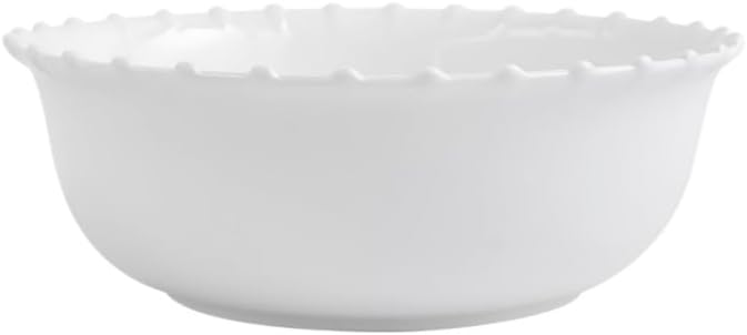 White Ceramic Bowls Household Pearl Point Breakfast Soup Salad Kitchen Tableware
