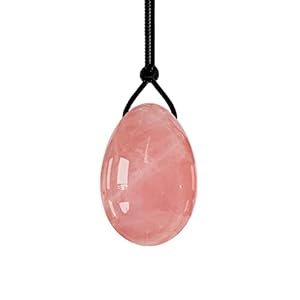 MYMEO 40X25mm Drilled Kegel Balls 16 Types Natural Jade Eggs Massage Ball Kegel Exercise Yoni Eggs,Rose Quartz Eggs