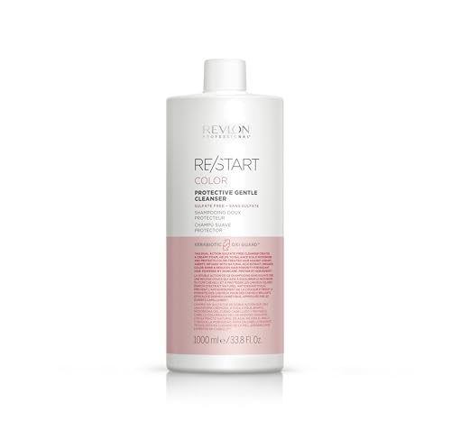 Revlon Professional RE/START Protective Gentle Cleanser, Champú Protector del Color para Cabellos Teñidos, Limpieza Profunda Sin Sulfatos, Preserva el Color y Reduce la Porosidad, 1000 ml