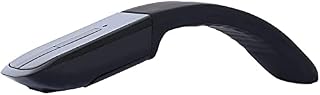 Bluetooth Arc Touch Mouse Slim Mini Wireless Curved Computer Mouse Folding Optical Mice Portable Foldable Mouse for Laptop PC iPad MacBook Tablet Smart Phone - Black