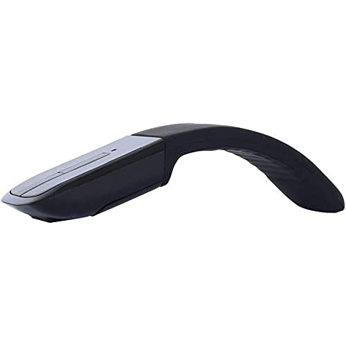 WUDEMWWFE Bluetooth Arc Touch Mouse Slim Mini Wireless Curved Computer Mouse Folding Optical Mice Portable Foldable Mouse for Laptop PC iPad MacBook Tablet Smart Phone - Black