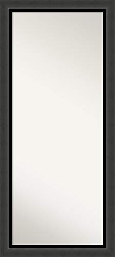 Amanti Art Full Body Framed Floor Leaner Mirror, Glass Size 24X60, Tuxedo Black #TOP8