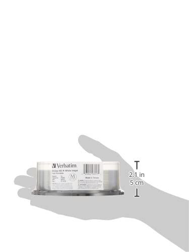 Image of Verbatim 98917 M-Disc BD-R 25GB 4X - White Inkjet Printable, Hub Printable- 25pk Spindle