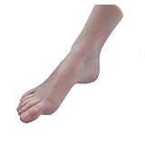 PALMXBFS 1/2Pcs 22,5 cm Realistische Weibliche Silikon Fuß Modell Gefälschte Nagel Praxis Mannequin Schuhe Socken Schmuck Display Lebensechte füße Schuhsocke mit Schmuck(Built-in Bone,One Pair)
