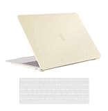 Laptop Hard Case Compatible with MacBook Pro 13 Inch Case 2015 2014 2013 2012 Release with Retina Display Model A1502 A1425, Plastic Hard Shell Case Cover & Keyboard Cover Skin, Yellow