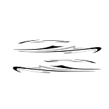 NIDONE 2PCS Autoaufkleber Personalisierte Dekoration Aufkleber Wohnmobil Streifen Vinyl Wohnwagen Aufkleber Auto Seitentür Zubehör (Schwarz und Grau) Autoaufkleber