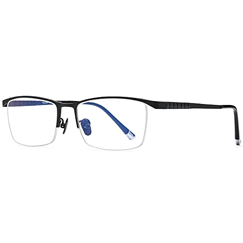 Image of FONEX Titanium Glasses Frame for Men,Square Eyewear Full Optical Eyeglasses F85641