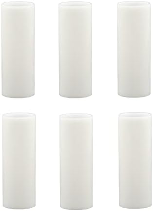 3 Inch Tall White Plastic Candle Covers Sleeves,Chandelier Socket Sleeves,Candelabra Base E12 Socket Covers Set of 6