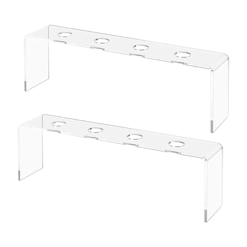 Wine Bottle Cap Display Stand, Acrylic Shelves Display, Clear Tier Organizer 25x7.5x5cm/9.84x2.95x1.97 Inches Anti-Slip Design/Versatile Use for Kitchen Bookshelf Desk Home