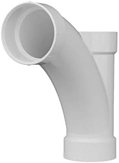 CHARLOTTE PIPE 4 DWV Comb WYE & 1/8 Bend ONE Piece DWV (Drain, Waste and Vent) (1 Unit Piece)