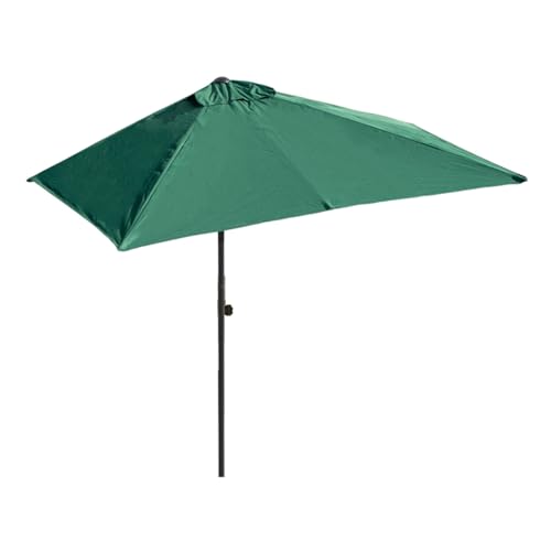 Grande ombrello rettangolare da patio con 5 stecche e palo in acciaio, portatile, per esterni, resistente al sole e impermeabile, perfetto per giardino, cortile, balcone, parete, piscina e bar