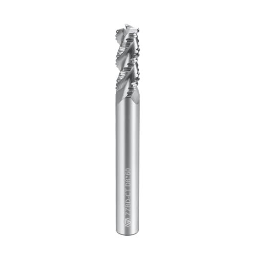 Image of Carbide Roughing End Mills-3 Flute CNC High-Efficiency Sloting for Milling Aluminum.1 Pcs D8x60mm