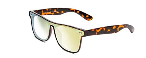 Buzz tort-Brown Gold Mirror Polarized Street & Sport Sunglasses - Tortoise Brown & Gold Mirror