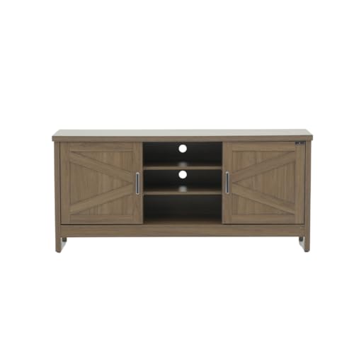 Image of Royaloak New York American TV Unit for Living Room | Wooden TV Cabinet with Rustic Finish | Soft Closure Hinges | Compact Design with Storage | Raised Height for Better Viewing Angle
