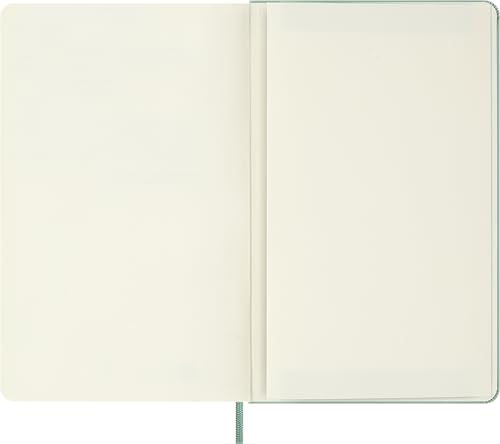 Carnet à pages blanches Moleskine, couverture rigide vert sauge, format Large 13 x 21 cm - 6