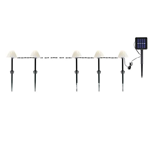 Lampe de jardin solaire étanche et autonome en forme de champignon