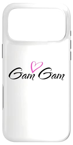 Gam Gam with Pink Heart Fun Aunt Grandma Mom �M�t�g �X�}�z�P�[�X iPhone 17 Pro Max �p
