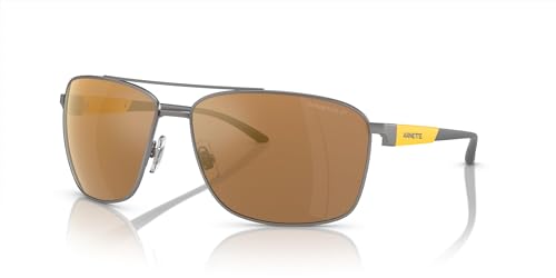 ARNETTE Man Sunglasses Matte Black Frame, Dark Grey Lenses, 65MM