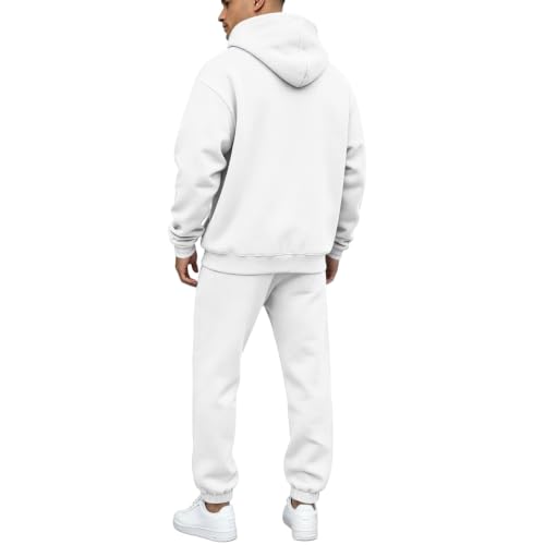 Men Tracksuit Hooded Sweatshirt Jogger Sweatpants Jogger Two Piece Set - image 6