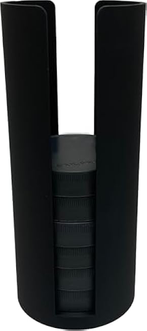 Mason Jar Lid Stack Organizer (Black, Large Cap/Ring XT)
