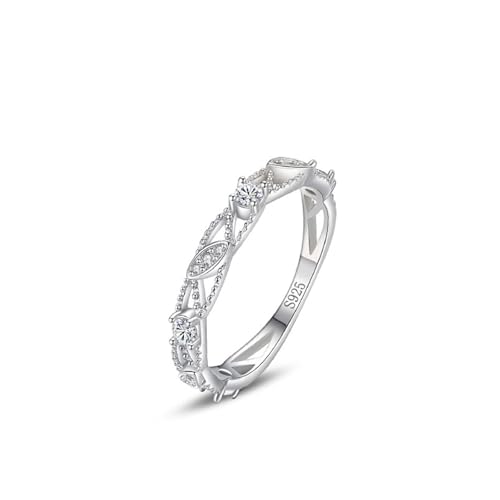 Bague femme argent 925 de prestige sertie d'une zircone ronde