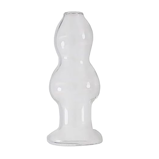 Juguete de masaje hueco de cristal transparente, 11 cm de largo, 1,2 cm a 4,5 cm de diámetro