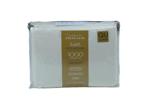 Dream Zone 1000 Thread Count Pima Cotton Queen Sheet Set in Ivory (Ivory,Queen)