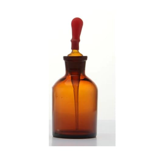 Flacon compte-gouttes en verre de laboratoire 30ml à 125ml brun et transparent