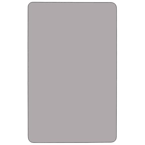 Flash Furniture XU-A2448-REC-GY-T-A-GG 24''W X 48''L Rectangular Grey Thermal Laminate Activity Table thumb #5