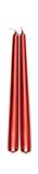 Luxuriöser Metallic-Optik Decorline Spitzkerzen Metallic Rot 8 pcs Stück 25 cm x 22 mm Ø