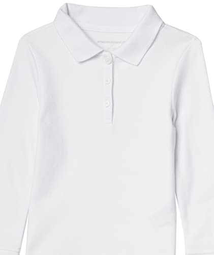 Image of Amazon Essentials Girls and Toddlers' Long-Sleeve School Uniform Interlock Polo Shirts