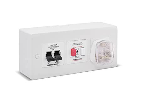 Image of Wipro Northwest 6 Module Surface Mounted Power Unit with Starter, MCB Double Pole & 16A Heavy Duty Plug Top| Suitable for AC, Geyser, EV Vehicle, Other Appliances (Pack of 1, White)