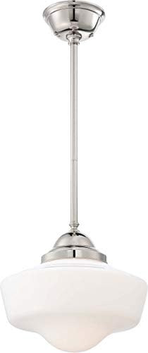Minka Lavery 2256-613 Lavery Pendant, 1-Light, 150 Total Watts, 13.75-in H x 12.25-in W, Polished Nickel