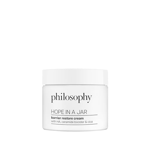 philosophy hope in a jar barrier restore cream – with ha+ complex, cica & ceramides – intensely hydrating moisturizer for dry, sensitive skin – repairs & soothes