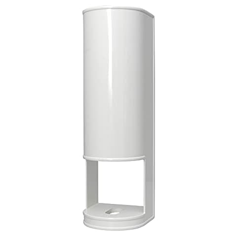MTS 437099 Toilettenpapierhalter für Handelsübliche Toilettenpapierrollen, Max 4 Rollen, Kunststoff Weiß, Abmessungen, 436 x 133 x 135mm Cover
