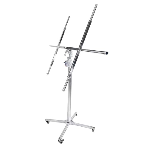 11ft 12ft 13ft Drywall Lift - 110 Lbs Load Capacity Panel Hoist Lift w/Adjustable Telescopic Arm - Lockable Board Sheetrock Lift for Site Construction - Tiltable Rotation Panel(Max H 4m/157.5in/13.1ft