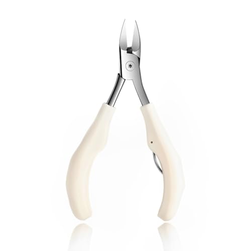 Precisión Alicates Cortauñas, Alicates Cortaúñas con Mango de Goma, Acero Inoxidable, para Uñas Gruesas o Incrustadas